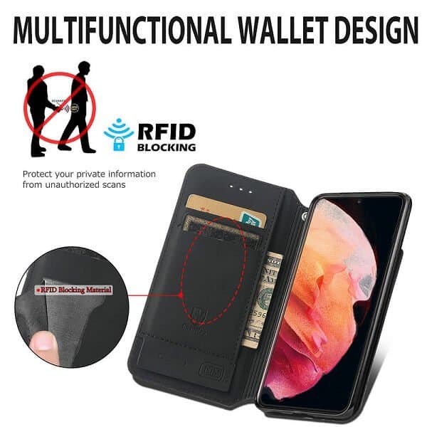 CaseNeo For Samsung Galaxy S23+ S23 Plus Leather Wallet Flip Case With RFID Blocking Credit Card Holder Slots Cover - Emerald (1)