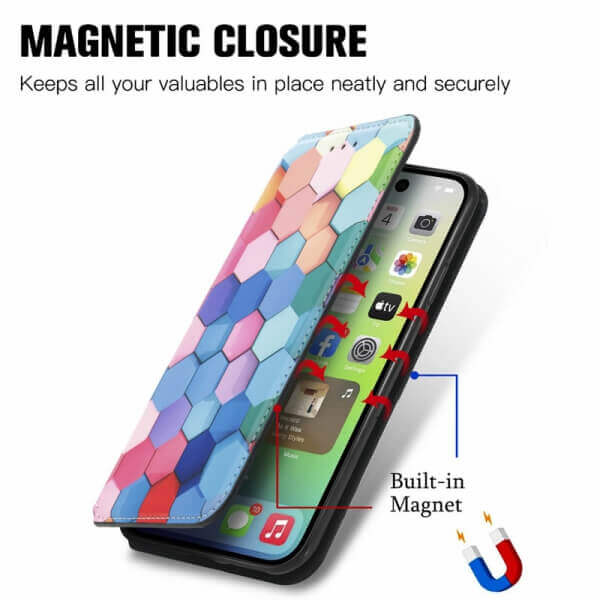 CaseNeo For Apple iPhone 15, 15 Plus,15 Pro, 15 Pro Max Leather Wallet Flip Case With RFID Blocking Credit Card Holder Slots Cover