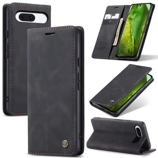 Caseme For Google Pixel 8A Case RFID Blocking Retro Flip Premium Leather Card Holder Wallet Cover