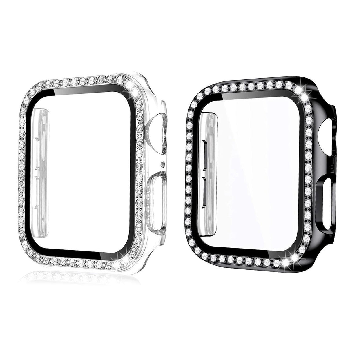 For Apple Watch 12/11/10 42MM 46MM Hard Case iWatch  Dimond Gel Case With Built-In Screen Protector