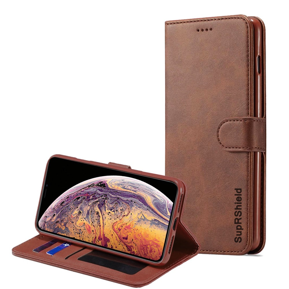 For Apple iPhone X / XS / XS Max / XR SupRShield Wallet Leather Flip Magnetic Case Cover