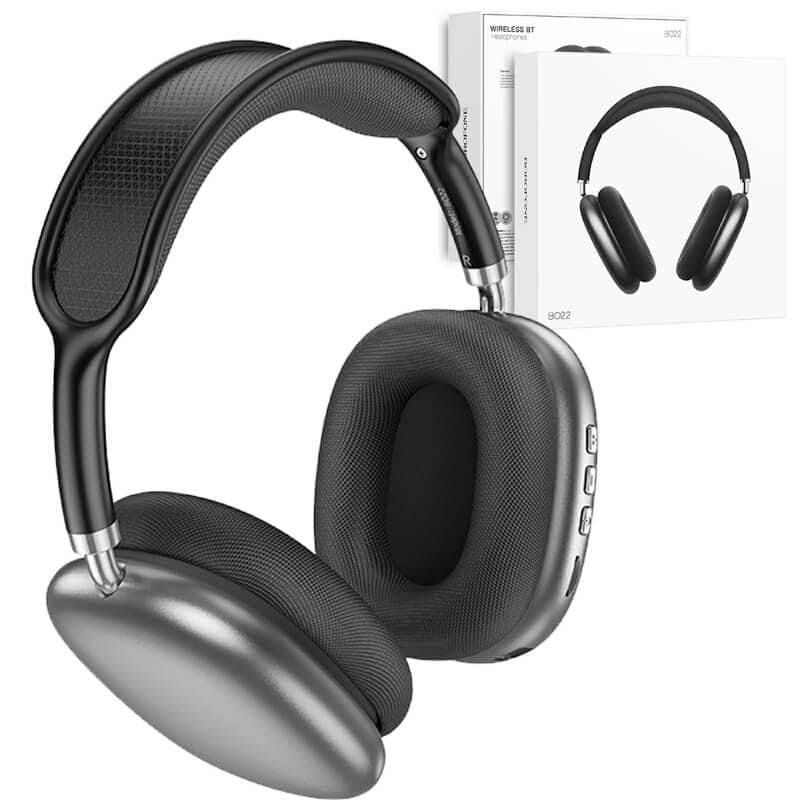 Borofone BO22 Elegant BT Headphone Wireless Bluetooth 5.3 On-Ear Headphones ( Space Grey)
