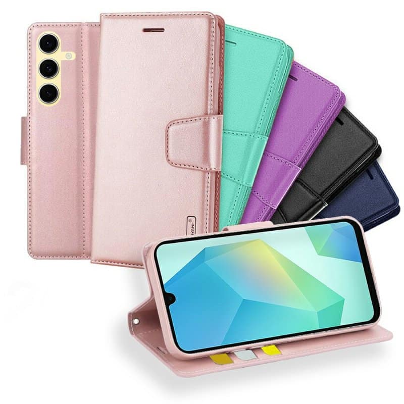 For Samsung Galaxy A16 5G Hanman Wallet Case Flip Leather Card Slots Magnetic Stand Cover
