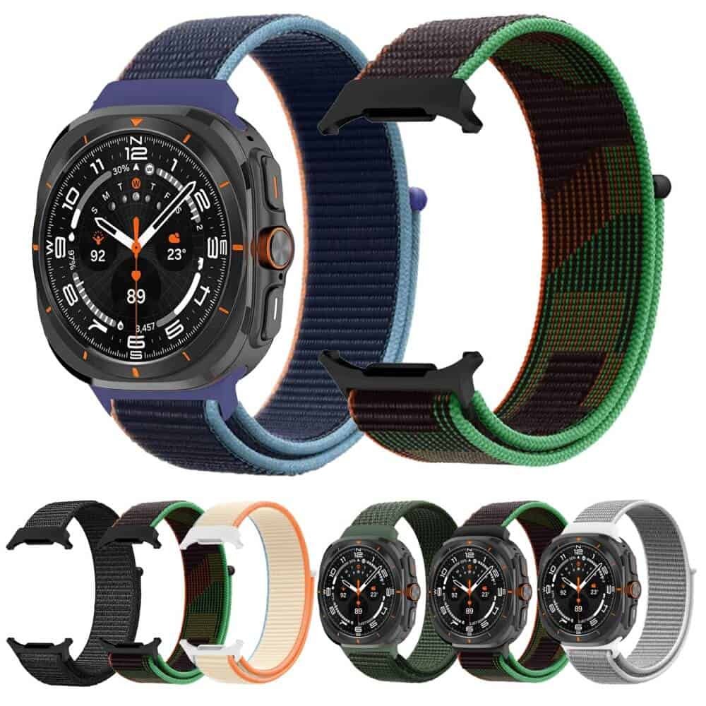 Nylon Webbing Strap Watchband for Samsung Galaxy Watch Ultra 47mm
