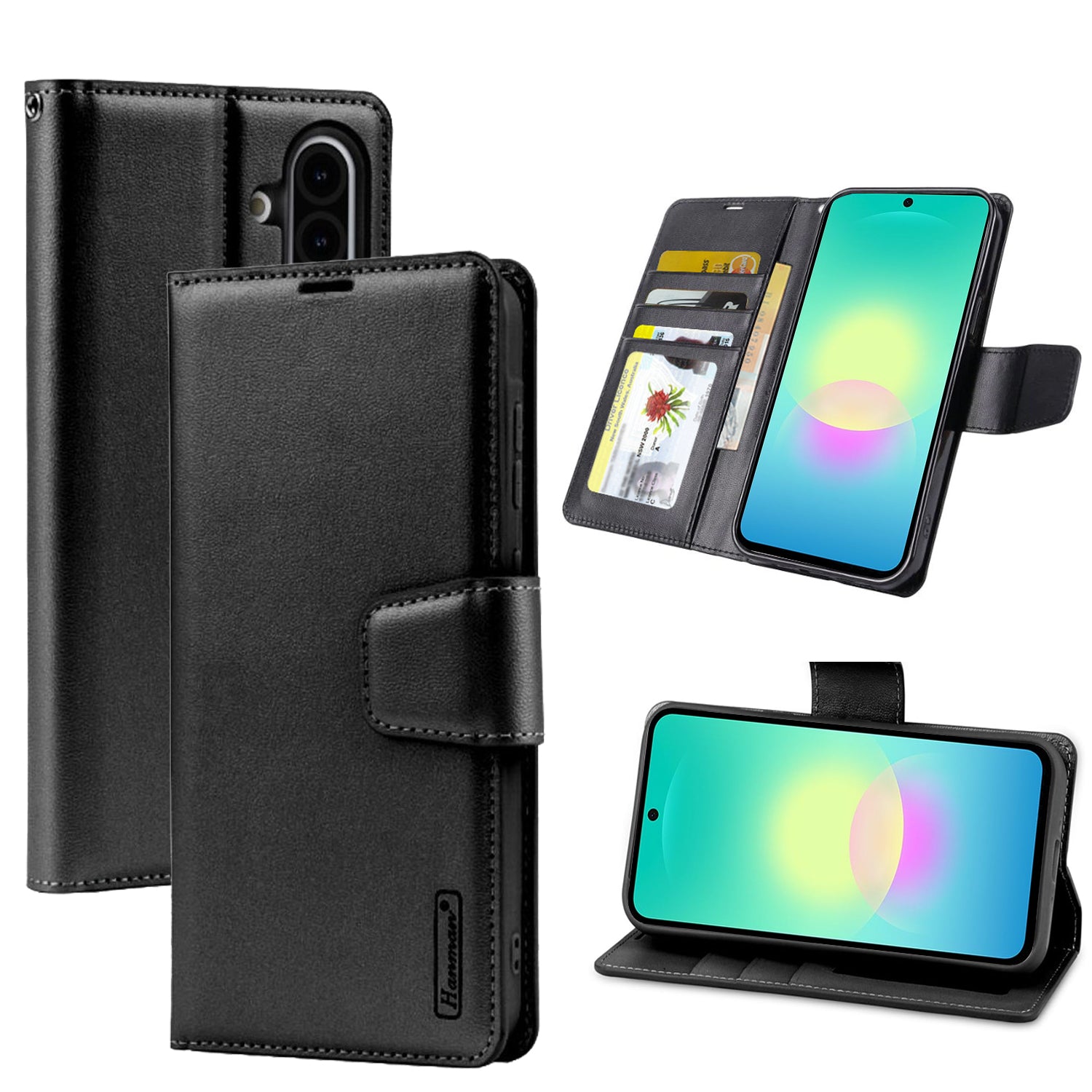 For Samsung Galaxy A27 5G Hanman Wallet Case Flip Leather Card Slots Magnetic Stand Cover