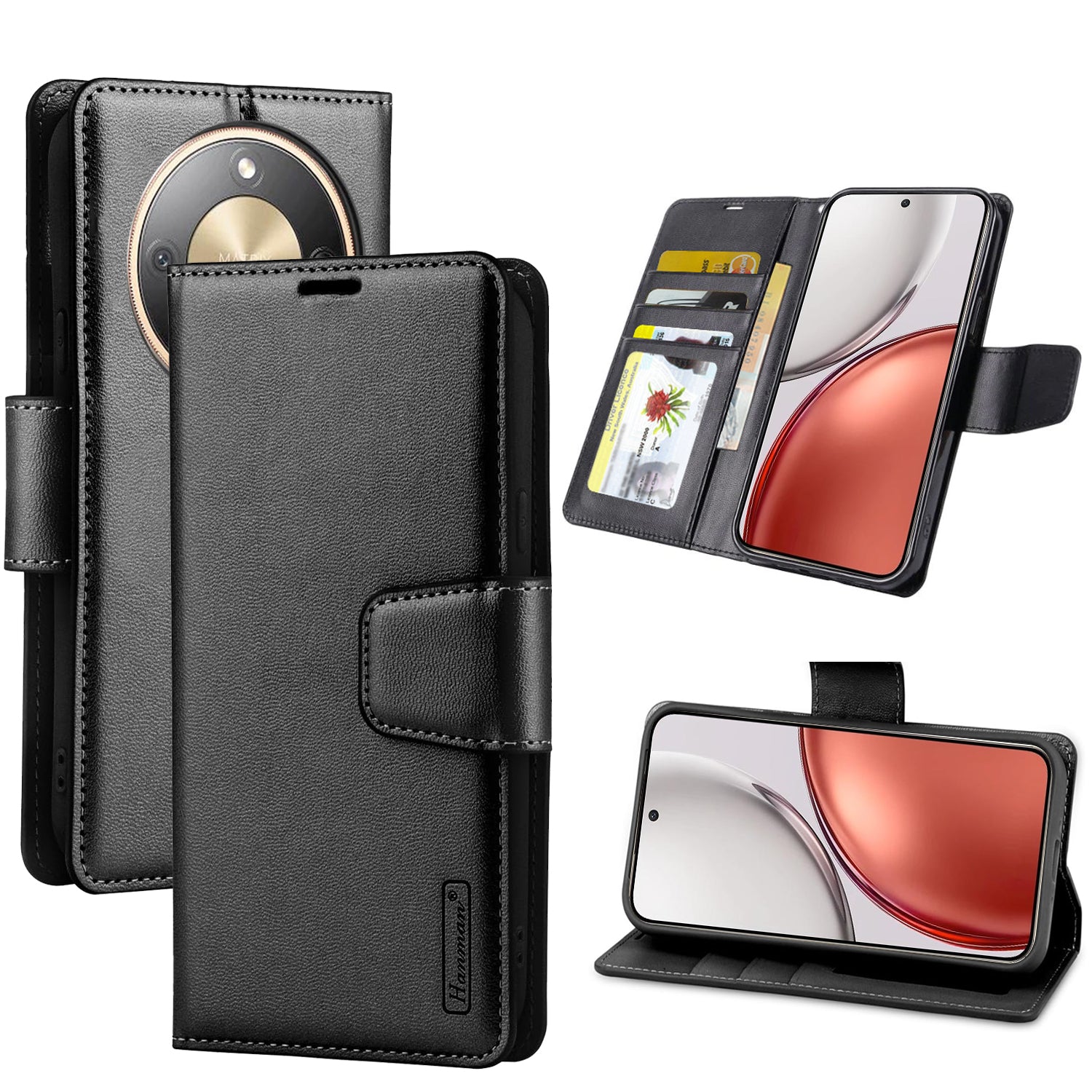 Hanman For Honor X9D 5G | Honor Magic 8 Pro 5G Wallet Leather Flip Shockproof Cover