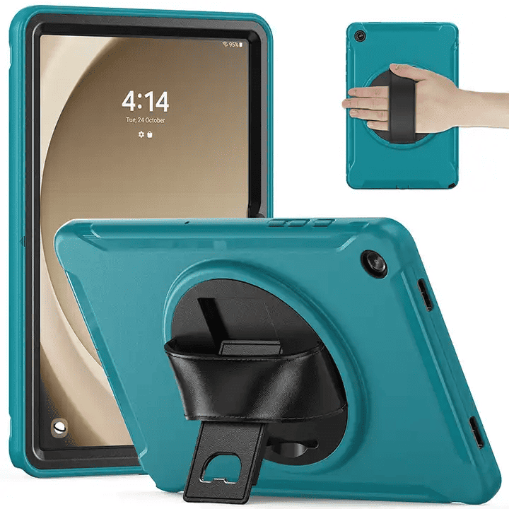 For Samsung Galaxy Tab A9+ /A9 Plus 11 inch SM-X210/X215/X216 360° Rotating Stand Hand Strap Shockproof Case Cover