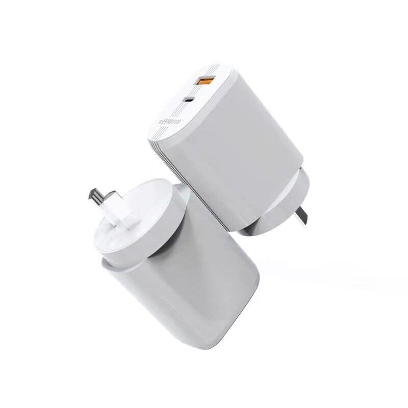 KINGLEEN (e230) SAA Certified 20W QC3.0 PD+USB Wall Plug Adapter + PD Type C to Lightning Cable