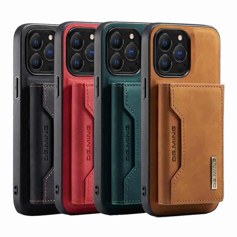 DG.MING For Apple iPhone 11 11 Pro 11 Pro Max Premium Trifold Wallet Leather Case With 2-in-1 Magnetic Detachable Card Holder Pocket Cover