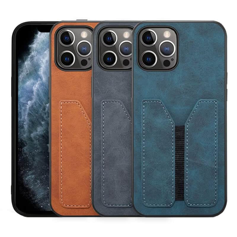 Denior For Apple iPhone 11 11 Pro 11 Pro Max Leather Case with Elastic Wallet Card Holder Slot Pocket Cover