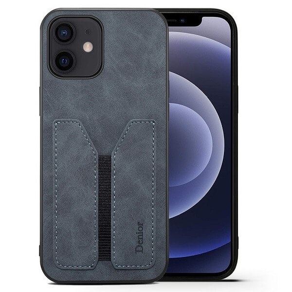 Denior For Apple iPhone 12 /12Mini /12 Pro /12 Pro Max Leather Case with Elastic Wallet Card Holder Slot Pocket Cover