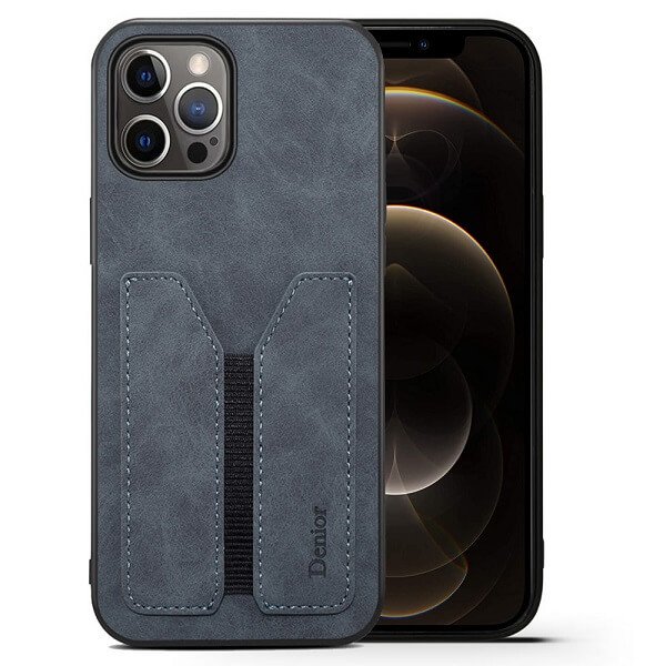 Denior For Apple iPhone 12 /12Mini /12 Pro /12 Pro Max Leather Case with Elastic Wallet Card Holder Slot Pocket Cover