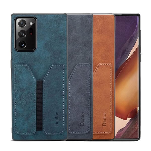 Denior For Samsung Galaxy Note 20 Ultra Leather Case with Elastic Wallet Card Holder Slot Pocket Cover