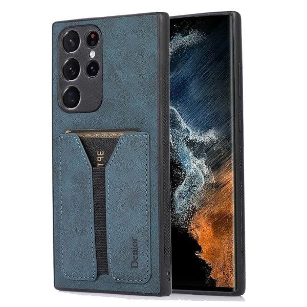 Denior For Samsung Galaxy S22 | S22+ /S22 Plus | S22 Ultra Leather Case with Elastic Wallet Card Holder Slot Pocket Cover