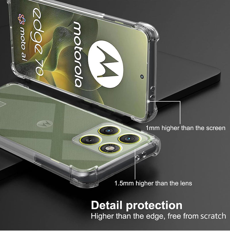 For Motorola Moto Edge 70 5G | Edge 70 Fusion SupRShield Clear Case Shockproof Heavy Duty Gel Air Cushion Cover