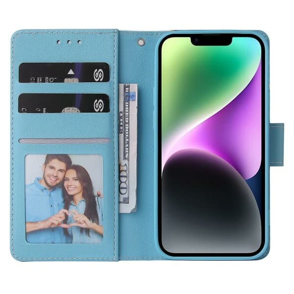 Fashion Design For Apple iPhone 13 Case Marble Painting Pattern With Lanyard Flip Wallet Case Leather Card Slots Stand Cover