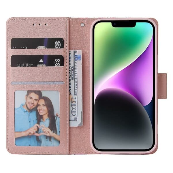 Fashion Design For Apple iPhone 13 Case Marble Painting Pattern With Lanyard Flip Wallet Case Leather Card Slots Stand Cover