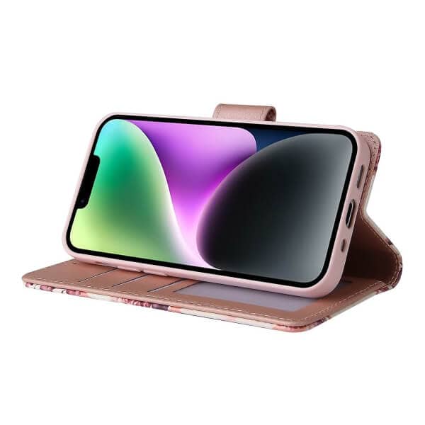 Fashion Design For Apple iPhone 13 Case Marble Painting Pattern With Lanyard Flip Wallet Case Leather Card Slots Stand Cover