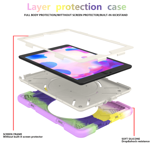 For Apple iPad 10.2 Inch 9th8th7th Gen Rotatable Fancy Shockproof Heavy Duty Kickstand Case Cover With Pencil Holder