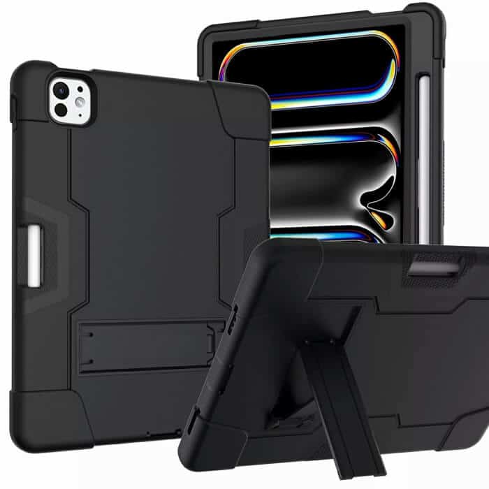 For Apple iPad Pro 13 2024 Hybrid Fancy Shockproof Heavy Duty Kickstand Case Cover