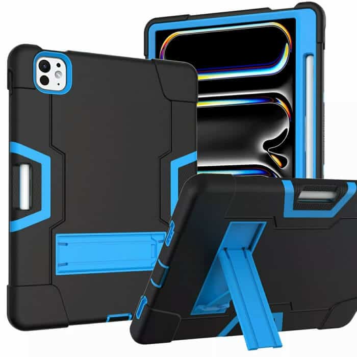 For Apple iPad Pro 13 2024 Hybrid Fancy Shockproof Heavy Duty Kickstand Case Cover