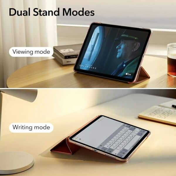 For Apple iPad mini 12345 Folio Smart Leather Magnetic Stand Case Cover (Rose Gold)