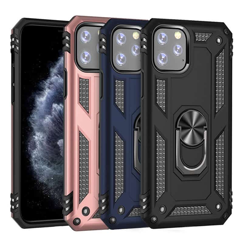 For Apple iPhone 11 11 Pro 11 Pro Max Anti Scratch Rugged Magnetic Car Mount Ring Case Cover