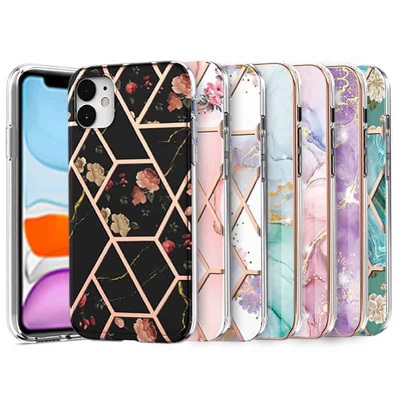 For Apple iPhone 11 Case Hard back Marble Pattern Slim Design Enhanced Camera and Screen Protection Back Cover