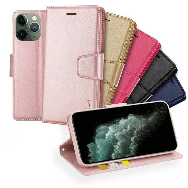 For Apple iPhone 11 Pro Hanman Wallet Case Flip Leather Card Slots Magnetic Stand Cover