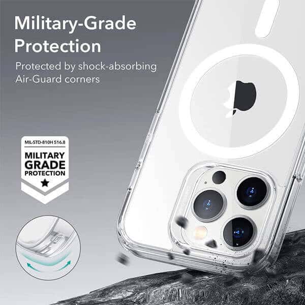 For Apple iPhone 11 Pro MagSafe Magnetic Case with HaloLock Shockproof Military Grade Protection Scratch Resistant Back Clear Protective Cover