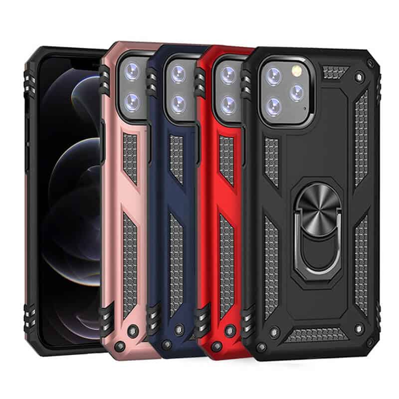 For Apple iPhone 12 12Mini 12 Pro 12 Pro Max Anti Scratch Rugged Magnetic Car Mount Ring Case Cover