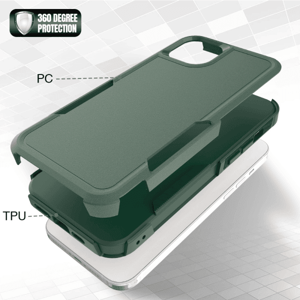 For Apple iPhone 1212 Pro 12 Pro Max 12 Mini 3in1 Case Drop Resistant Defender Tradies Hybrid Armor Heavy Duty Rugged Shockproof Tough Cover