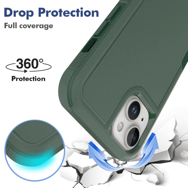 For Apple iPhone 1212 Pro 12 Pro Max 12 Mini 3in1 Case Drop Resistant Defender Tradies Hybrid Armor Heavy Duty Rugged Shockproof Tough Cover