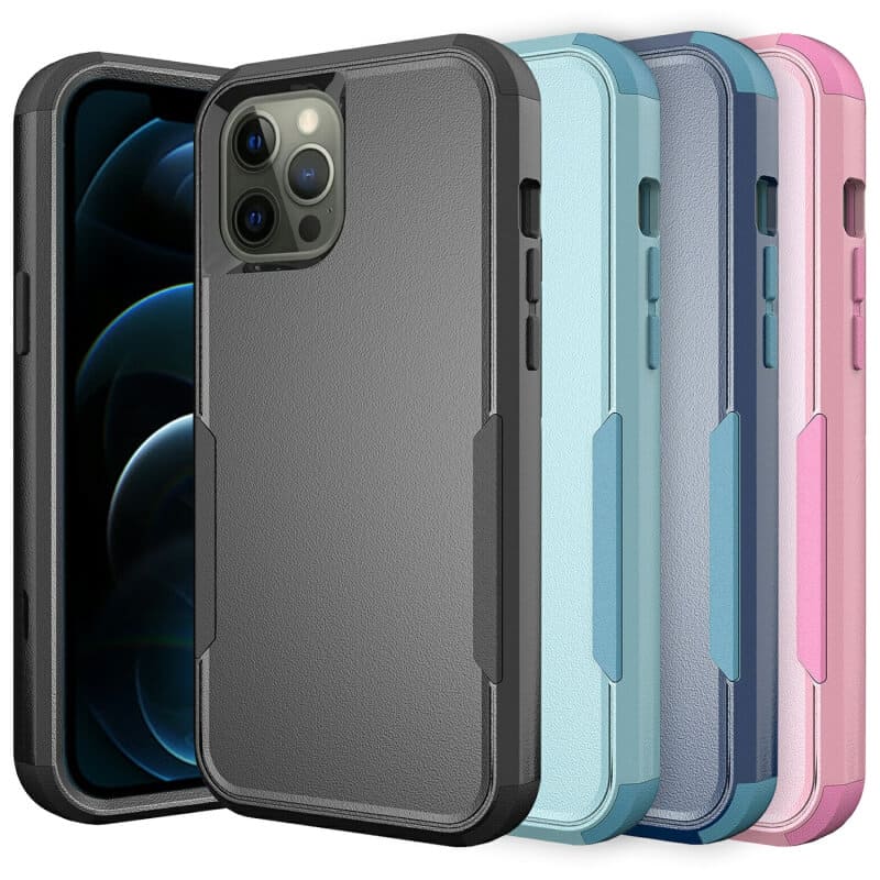 For Apple iPhone 1212 Pro 12 Pro Max 12 Mini 3in1 Case Drop Resistant Defender Tradies Hybrid Armor Heavy Duty Rugged Shockproof Tough Cover