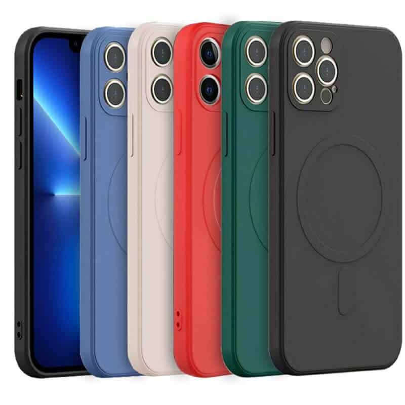 For Apple iPhone 13, 13 Pro, 13 Pro Max MagSafe Magnetic Silicone Silky Soft Touch Full Protective Anti Scratch Case Cover