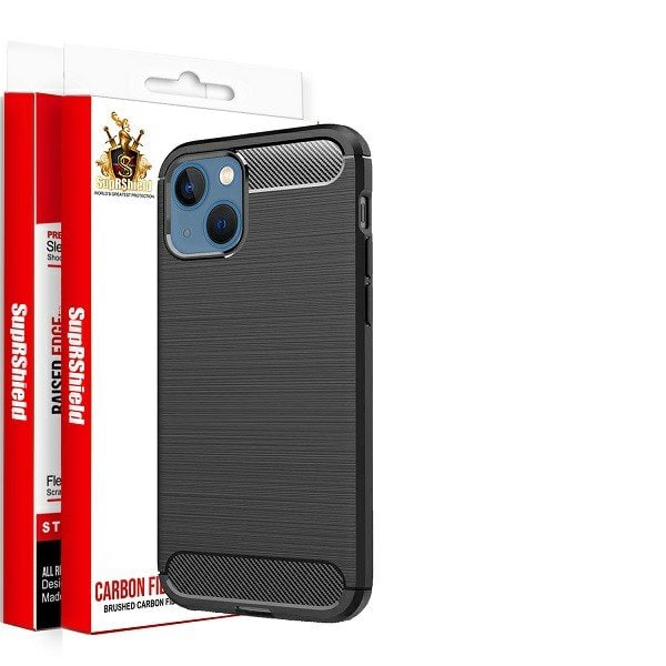 For Apple iPhone 13 /13 Pro / 13 Pro Max /13 Mini SupRShield Shockproof Case Heavy Duty Rugged Bumper Anti Knock Phone Back Cover (Black)