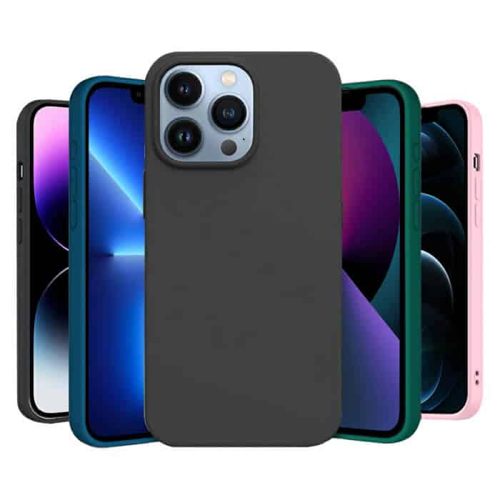 For Apple iPhone 13 Pro Max Silicone Silky Soft Touch Full Protective Anti Scratch Cover with Microfiber Lining Back Case