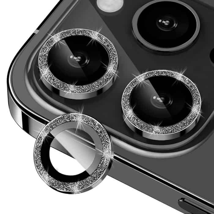 For Apple iPhone 131415Pro Max14 15 Plus Metal Camera Lens Glitter Cover Glass Protector