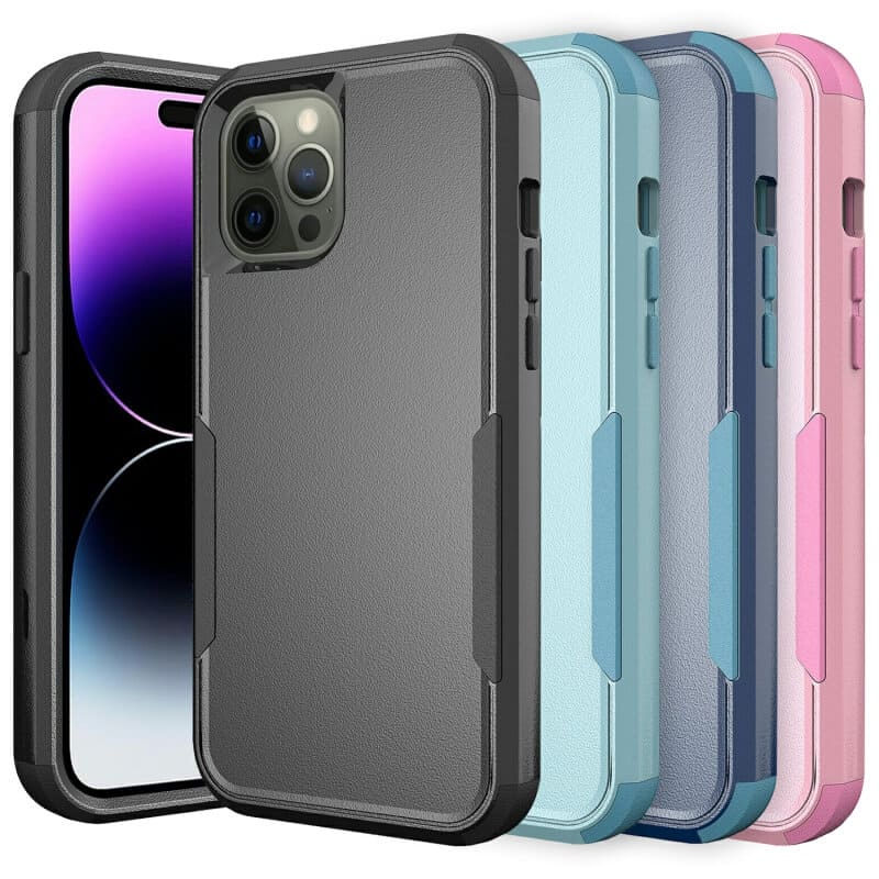 For Apple iPhone 14, 14 Plus, 14 Pro, 14 Pro Max 3in1 Case Drop Resistant Defender Hybrid Armor Heavy Duty Shockproof Tough Cover
