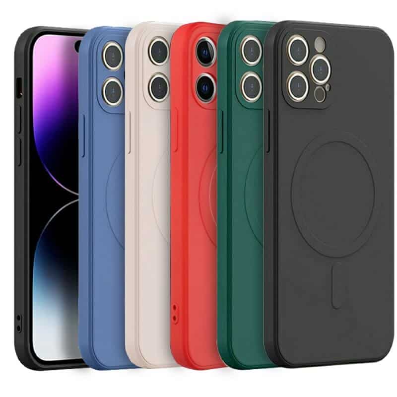 For Apple iPhone 14, 14 Plus, 14 Pro, 14 Pro Max MagSafe Magnetic Silicone Silky Soft Touch Full Protective Anti Scratch Case Cover