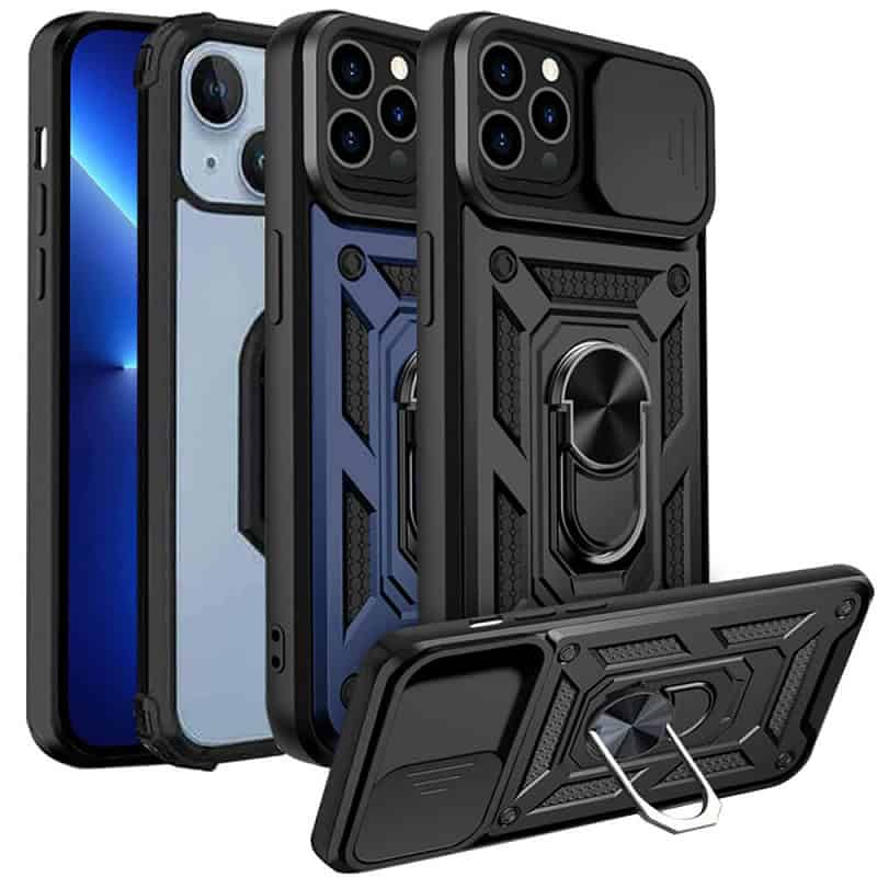 For Apple iPhone 14 14 Pro 14 Pro Max 14 Plus Magnetic Ring Rugged Shockproof Case Heavy Duty Protective Back Cover