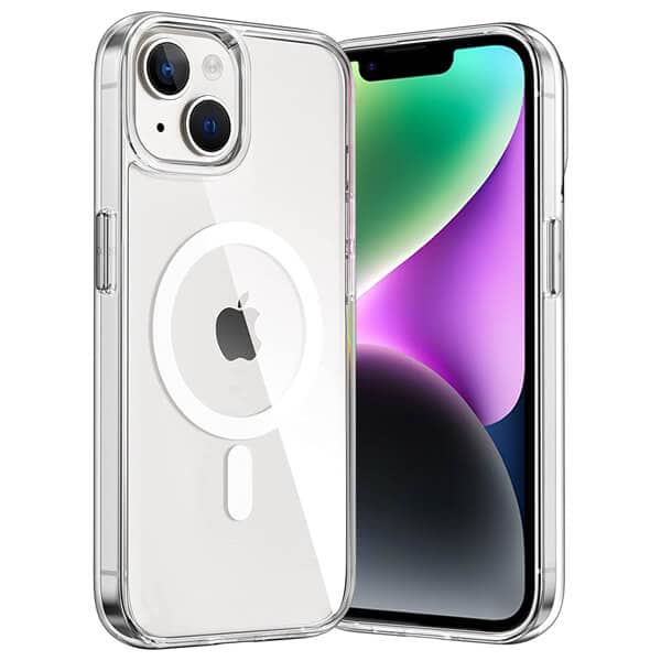 For Apple iPhone 14, 14 Plus, 14 Pro, 14 Pro Max MagSafe Magnetic Case with HaloLock Shockproof Protective Electroplating Clear Cover