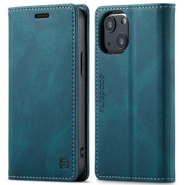 SupRShield For Apple iPhone 14 | 14 Pro | 14 Pro Max | 14 Plus Case RFID Blocking Retro Flip Premium Leather Card Holder Wallet Cover