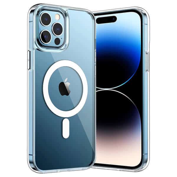 For Apple iPhone 14, 14 Plus, 14 Pro, 14 Pro Max MagSafe Magnetic Case with HaloLock Shockproof Protective Electroplating Clear Cover