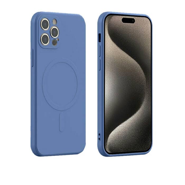 For Apple iPhone 15, 15 Plus, 15 Pro, 15 Pro Max MagSafe Magnetic Silicone Silky Soft Touch Full Protective Anti Scratch Case Cover