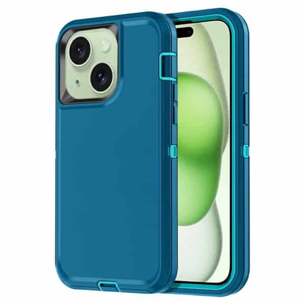 For Apple iPhone 15, 15 Plus, 15 Pro, 15 Pro Max Case Drop Resistant Defender Tradies Heavy Duty Rugged Shockproof Tough Cover