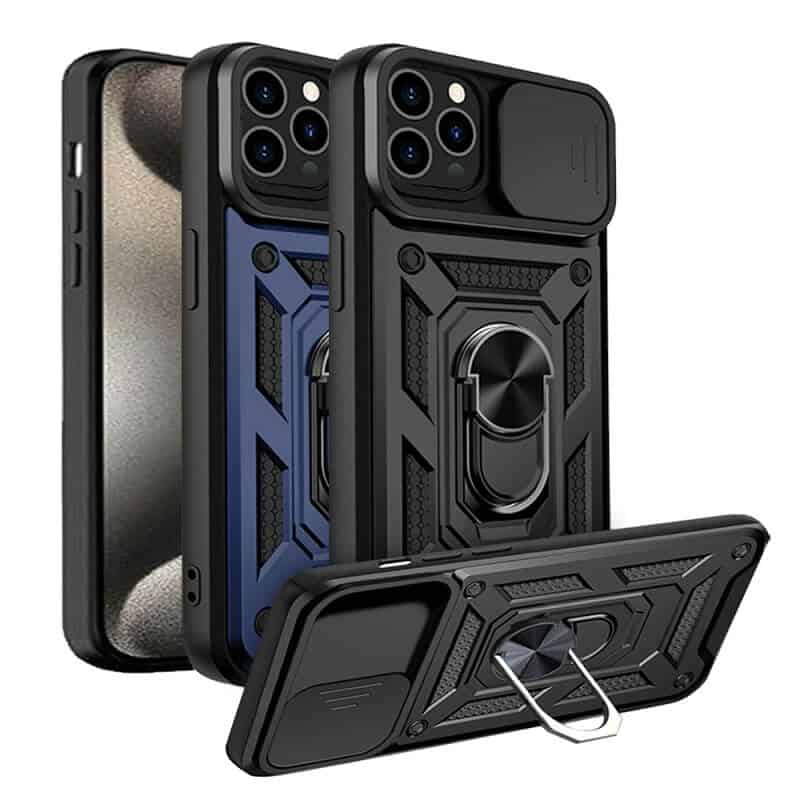 For Apple iPhone 15 15 Pro 15 Pro Max 15 Plus Magnetic Ring Rugged Shockproof Case Heavy Duty Protective Back Cover