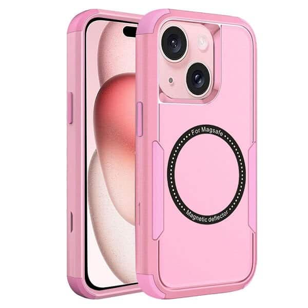 For Apple iPhone 15/15Pro/15 Pro Max /15 Plus MagSafe Compatible 3in1 Case Hybrid Armor Heavy Duty Shockproof Cover