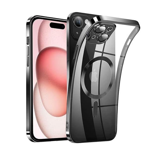 For Apple iPhone 15/15Pro/15 Pro Max /15 Plus MagSafe Magnetic Case with HaloLock Shockproof Protective Electroplating Clear Cover