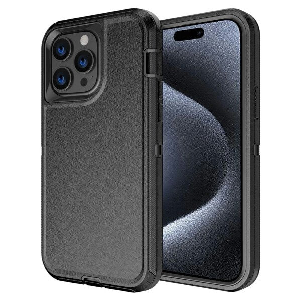 For Apple iPhone 15, 15 Plus, 15 Pro, 15 Pro Max Case Drop Resistant Defender Tradies Heavy Duty Rugged Shockproof Tough Cover
